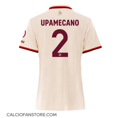 Maglia Calcio Bayern Munich Dayot Upamecano #2 Terza Divisa Donna 2024-25 Manica Corta